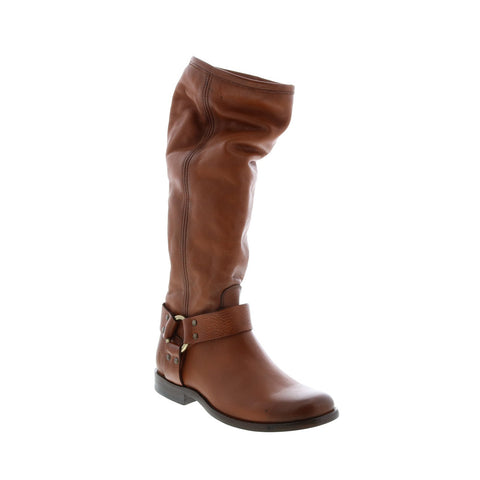 Frye Phillip Harness Tall 70511 Womens Brown Leather Casual Dress Boots