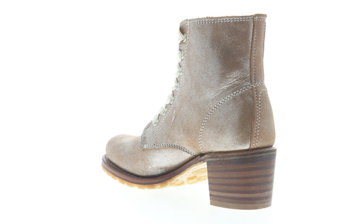 Frye Sabrina 6G Lace Up 70516 Womens Brown Leather Lace Up Bootie Boots Shoes