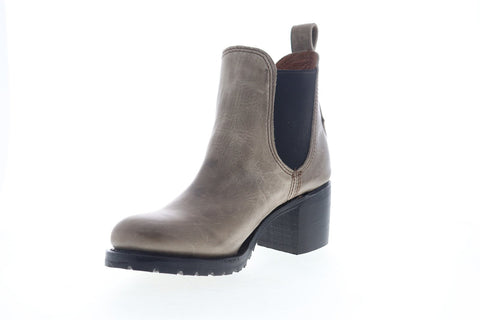 Frye Sabrina Chelsea 70517 Womens Gray Leather Slip On Chelsea Boots Shoes