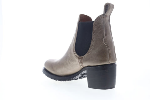 Frye Sabrina Chelsea 70517 Womens Gray Leather Slip On Chelsea Boots Shoes