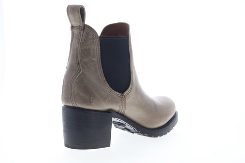 Frye Sabrina Chelsea 70517 Womens Gray Leather Slip On Chelsea Boots Shoes