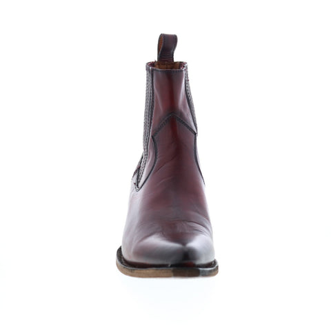 Frye Sacha Chelsea 70521 Womens Red Leather Slip On Ankle & Booties Boots