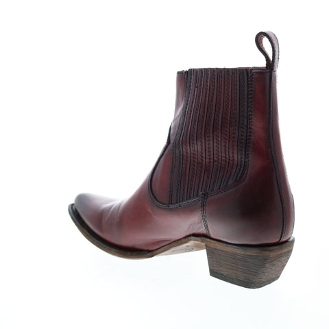 Frye Sacha Chelsea 70521 Womens Red Leather Slip On Ankle & Booties Boots