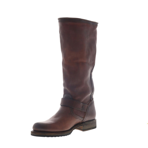 Frye Veronica Slouch 70549 Womens Brown Leather Slip On Tall Boots Shoes