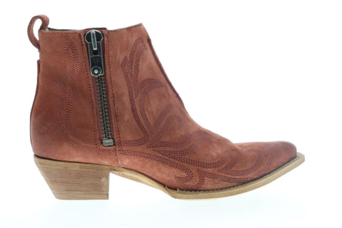 Frye Sacha Primrose Shortie 70575 Womens Brown Suede Zipper Booties Boots