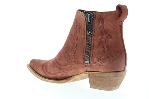 Frye Sacha Primrose Shortie 70575 Womens Brown Suede Zipper Booties Boots