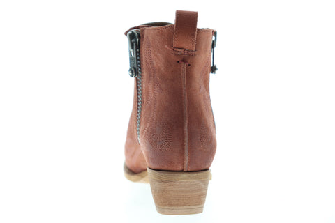 Frye Sacha Primrose Shortie 70575 Womens Brown Suede Zipper Booties Boots