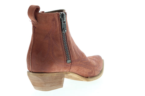 Frye Sacha Primrose Shortie 70575 Womens Brown Suede Zipper Booties Boots
