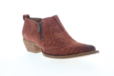 Frye Sacha Primrose Shootie 70576 Womens Red Suede Boots Zipper Bootie Shoes