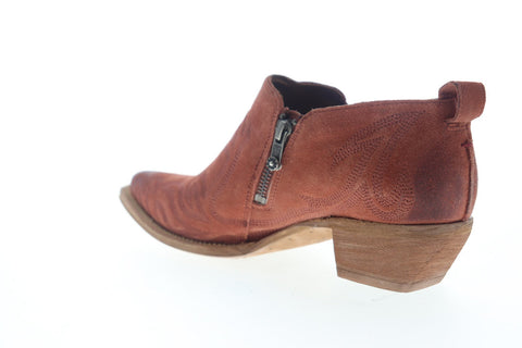 Frye Sacha Primrose Shootie 70576 Womens Red Suede Boots Zipper Bootie Shoes