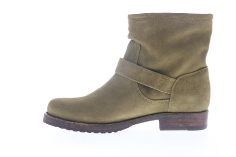 Frye Veronica Bootie 70586 Womens Green Suede Adjustable Strap Engineer Boots