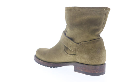 Frye Veronica Bootie 70586 Womens Green Suede Adjustable Strap Engineer Boots