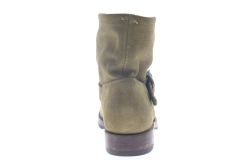 Frye Veronica Bootie 70586 Womens Green Suede Adjustable Strap Engineer Boots