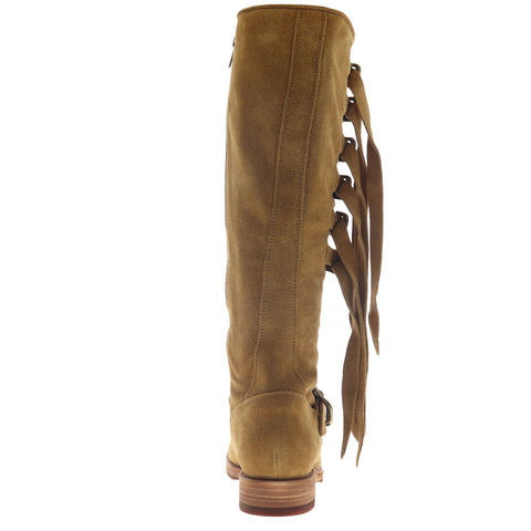 Frye Veronica Strap Tall 70592 Womens Brown Suede Zipper Casual Dress Boots