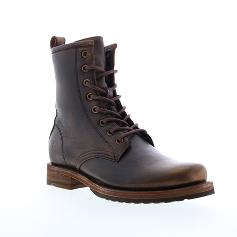 Frye Veronica Combat 70673 Womens Brown Leather Lace Up Casual Dress Boots