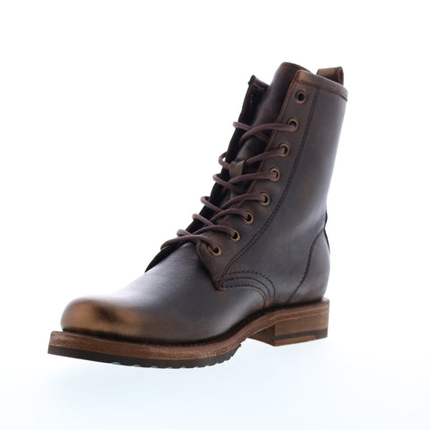 Frye Veronica Combat 70673 Womens Brown Leather Lace Up Casual Dress Boots