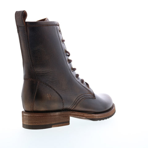Frye Veronica Combat 70673 Womens Brown Leather Lace Up Casual Dress Boots
