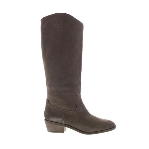 Frye Caden Stitch Tall 70688 Womens Gray Suede Slip On Tall Boots Shoes