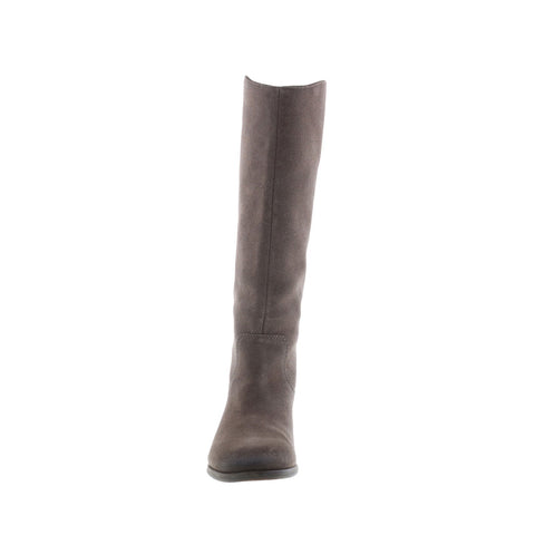 Frye Caden Stitch Tall 70688 Womens Gray Suede Slip On Tall Boots Shoes