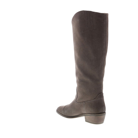 Frye Caden Stitch Tall 70688 Womens Gray Suede Slip On Tall Boots Shoes