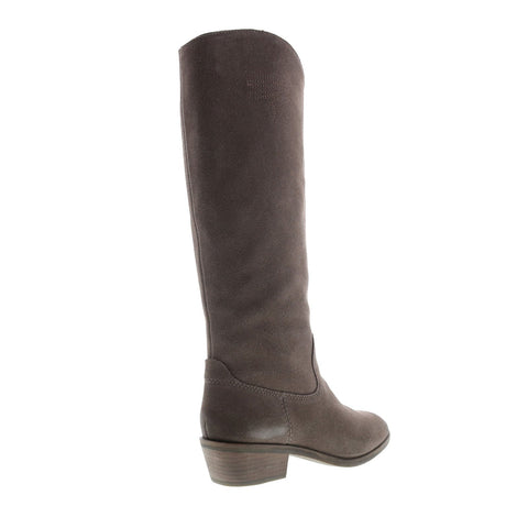 Frye Caden Stitch Tall 70688 Womens Gray Suede Slip On Tall Boots Shoes