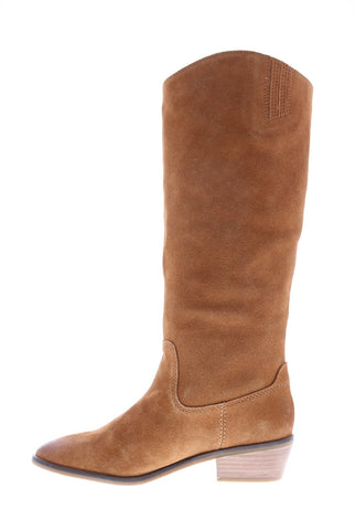 Frye Caden Stitch Tall 70688 Womens Brown Suede Slip On Casual Dress Boots