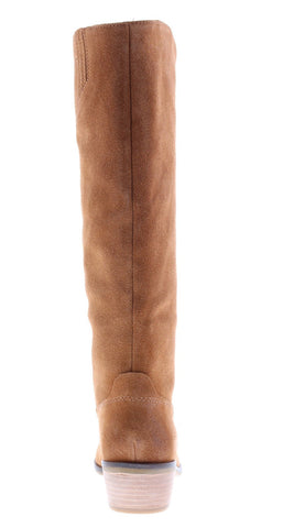 Frye Caden Stitch Tall 70688 Womens Brown Suede Slip On Casual Dress Boots