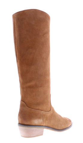 Frye Caden Stitch Tall 70688 Womens Brown Suede Slip On Casual Dress Boots