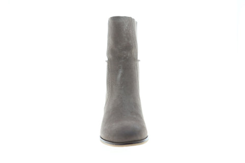 Frye Phoebe Slouch Mid 70689 Womens Gray Suede Slip On Dress Boots