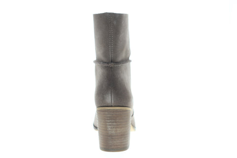 Frye Phoebe Slouch Mid 70689 Womens Gray Suede Slip On Dress Boots