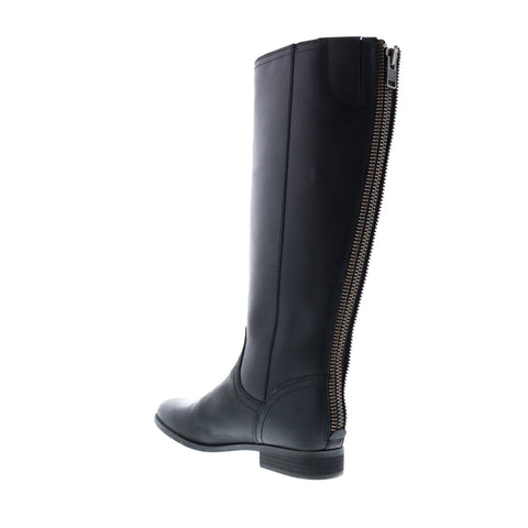 Frye Jolie Back Zip 70691 Womens Black Leather Zipper Tall Boots Shoes