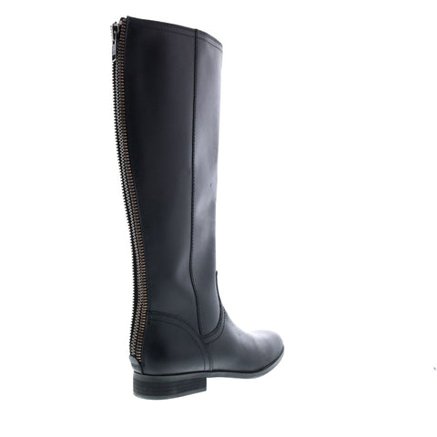 Frye Jolie Back Zip 70691 Womens Black Leather Zipper Tall Boots Shoes