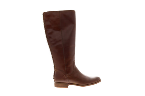 Frye Jolie Back Zip 70691 Womens Brown Leather Tall Zipper Casual Dress Boots