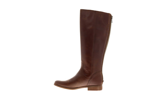 Frye Jolie Back Zip 70691 Womens Brown Leather Tall Zipper Casual Dress Boots