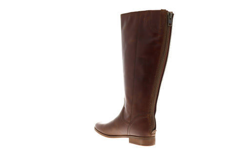 Frye Jolie Back Zip 70691 Womens Brown Leather Tall Zipper Casual Dress Boots