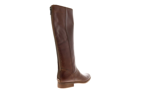 Frye Jolie Back Zip 70691 Womens Brown Leather Tall Zipper Casual Dress Boots