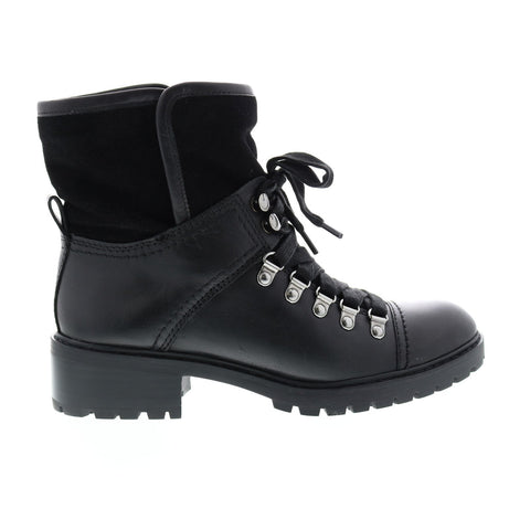 Frye Anise Hiker 70708 Womens Black Leather Lace Up Hiker Boots Shoes