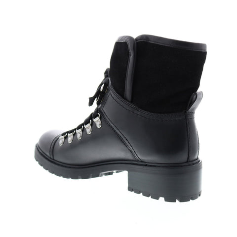 Frye Anise Hiker 70708 Womens Black Leather Lace Up Hiker Boots Shoes