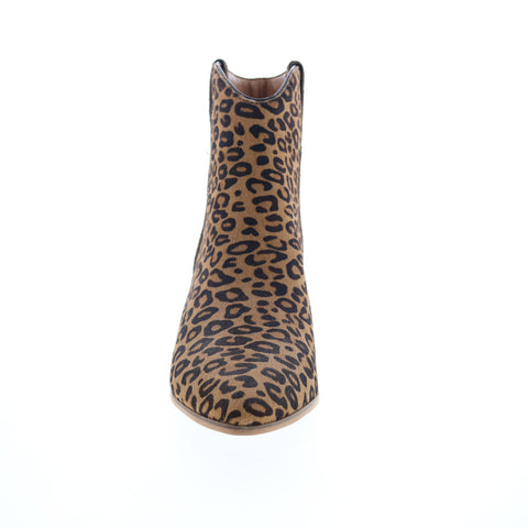 Frye Maley Pull Tab 70714 Womens Brown Animal Print Slip On Booties Boots