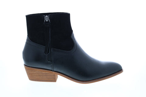 Frye & Co. Rubie Zip Bootie 70733 Womens Black Leather Ankle & Booties Boots