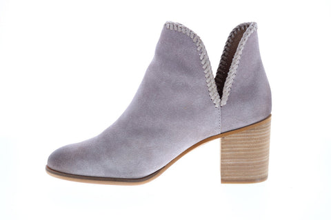 Frye & Co. Phoebe Braid Bootie 70758 Womens Purple Suede Ankle & Booties Boots