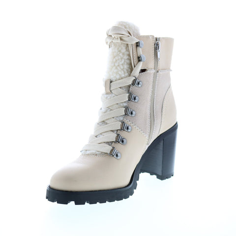 Frye Rayner Hiker 70766 Womens White Leather Zipper Hiker Boots Shoes