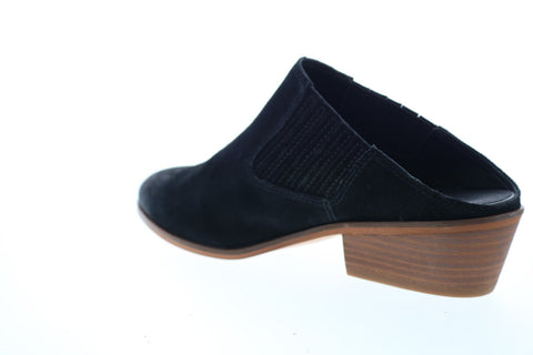 Frye Rubie Mule 70776 Womens Black Suede Heels Slip On Mule Shoes