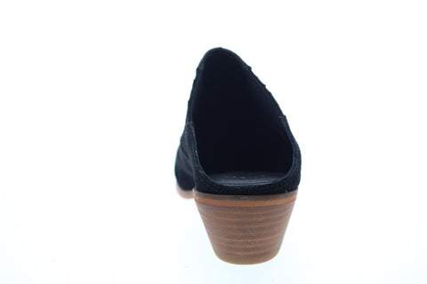 Frye Rubie Mule 70776 Womens Black Suede Heels Slip On Mule Shoes