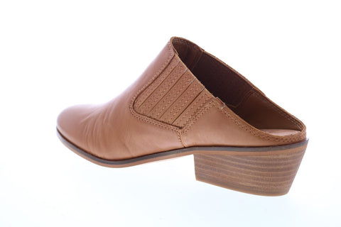 Frye Rubie Mule 70778 Womens Brown Leather Heels Slip On Mule Shoes