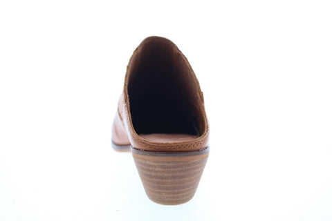 Frye Rubie Mule 70778 Womens Brown Leather Heels Slip On Mule Shoes
