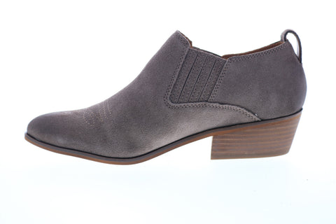 Frye Rubie Western Slip On 70779 Womens Gray Suede Booties Boots