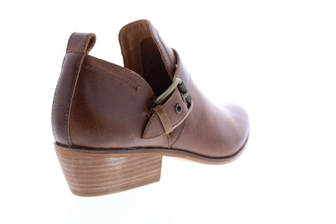 Frye Rubie Moto Slip On 70782 Womens Brown Leather Strap Bootie Boots Shoes
