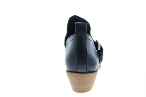 Frye & Co. Rubie Moto Slip On 70782 Womens Black Leather Ankle & Booties Boots