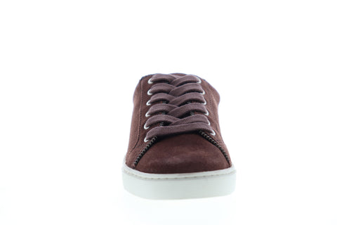 Frye Sindy Moto Low 70792 Womens Red Suede Low Top Lifestyle Sneakers Shoes